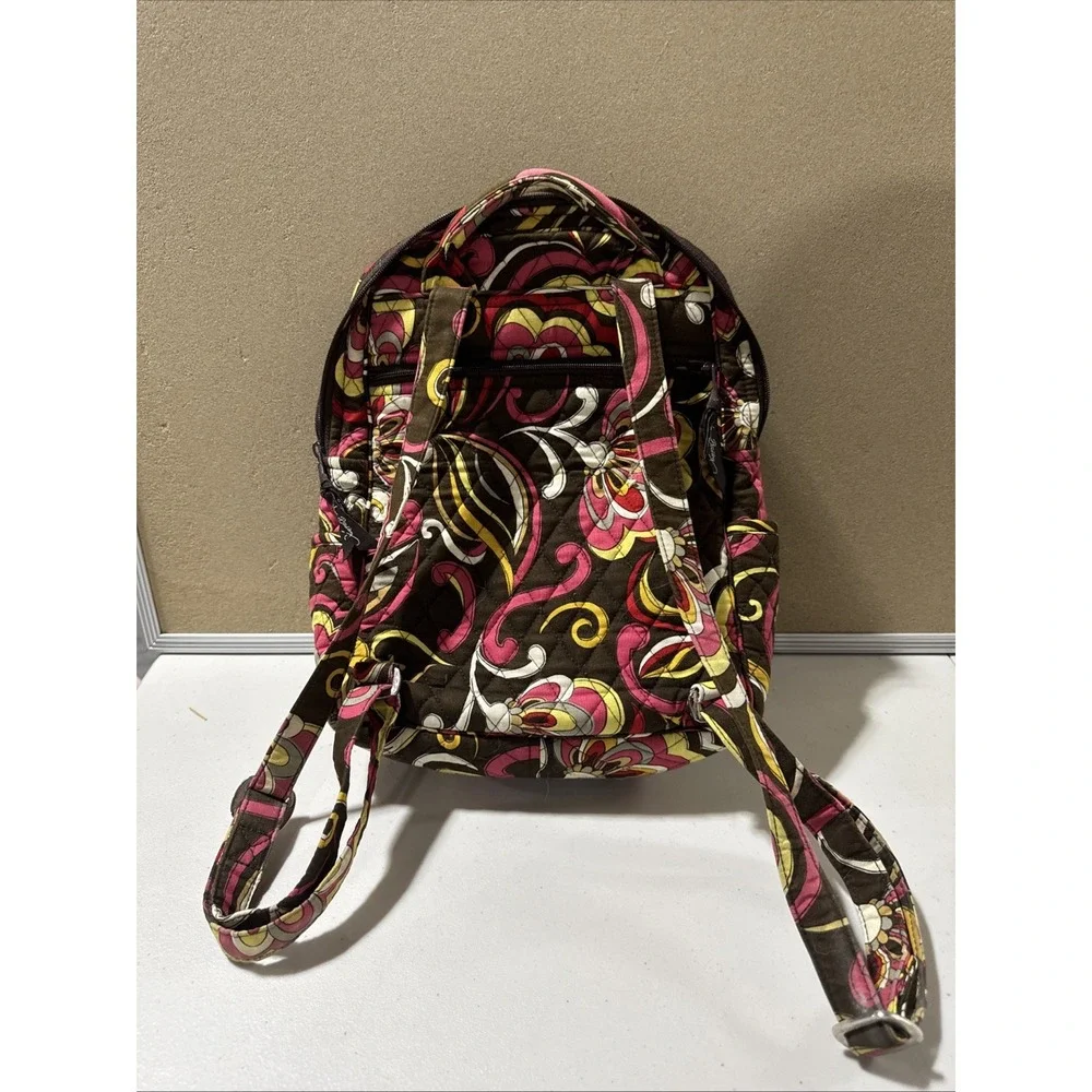 Vera Bradley Medallion Paisley Campus Quilted Backpack School Bag Book Bag
